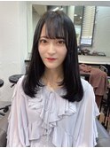 7658髪質改善アッシュブラックカーキベージュレイヤーカット
