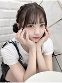 藤木愛ちゃん編み込みツインお団子＊まゆ