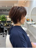 ◇大人可愛い30代40代50代白髪ぼかしショートボブくびれショート