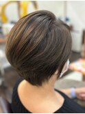 絶壁解消/ひし形/くびれ/斜めバング/60代50代40代/ミセスヘア10A