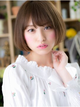 カバーヘア ブリス 川口(COVER HAIR bliss) ナチュラルアッシュ小顔斜めバング韓国風ボブc6川口20代30代40代