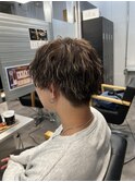 ホワイトメッシュ/ツイスト/ツイスパ/パーマ/メンズ/眉毛
