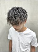ホワイトメッシュ＋ツイストスパイラルパーマ