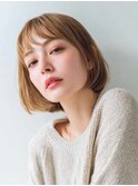 くびレイヤーエモージュグレージュカラーくびれショート【立川】