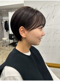 別府ショートボブ顔まわりレイヤーカット髪質改善カラー30代