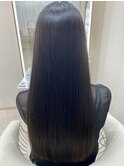 艶ロング　ネイビーグレージュ＋質感再整トリートメント