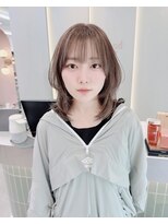 ロンドリゼル 札幌(Lond RiseL) オリーブグレー/前髪/ボブ/マロンベージュ/レイヤーカット/小顔