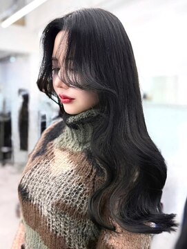 ニトバイアンキシム(nit by ahnkism) 韓国ワンホンヘア顔まわりカットロングレイヤー堀江