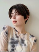 ショート センターパート ハンサムショート 前髪 顔まわり