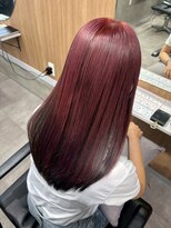 リンクス 久喜(LINKTH) ケアブリーチ/アンブレラカラー/チェリーレッド/艶カラー