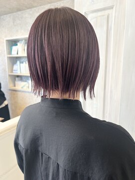 キャアリー(Caary) 福山市Caary大人暖色ピンクブラウンこっくり長持ちカラーボブ