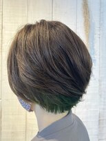 ロッコ 深谷店(ROCCO) #インナーカラー#カラーバター#グリーン#白髪染め#オリーブ