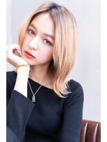 メーヴェ(Mowen) mowen×外ハネミディアム×ラフウェーブ×シルキーグレージュ