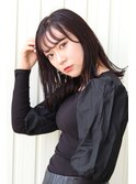 小顔外ハネミディアム20代30代ダーク黒髪ボブ【静岡/髪質改善】