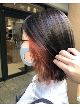 トリート 海浜幕張店(TREAT) インナーカラー×オレンジ_海浜幕張