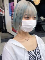 ペレ 渋谷(PELE)&nbsp;J96_シルバー×ペールブルー デザインカラー