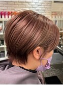 【DIFINO 青山】マッシュショートボブ/オレンジブラウン