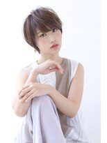 オーロ 緑地公園店(ORO)&nbsp;ローライトアッシュブラウン大人かわいい小顔ワンサイドショート