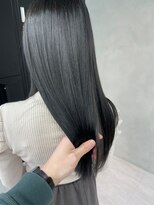 ツヤ髪_オルチャンヘア_ダークグレージュ_ワンホンヘア