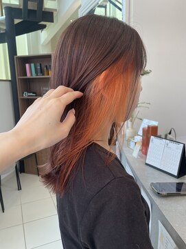 リコ ヘアアンドリラクゼーション(LICO HAIR&RELAXATION) LICO イヤリングカラー　インナーオレンジ