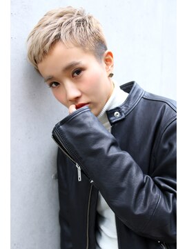 ロゼ 京橋(Rose) 【ROSE】ベリーショート_ブリーチ_ホワイトブロンド