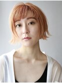 本八幡×ケアブリーチ×オレンジ×外ハネボブ