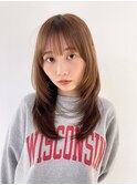 ロング顔周りレイヤーウルフレイヤー美髪_ba541882
