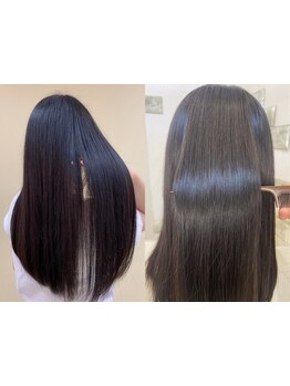 髪と頭皮に優しく憧れの美髪をお届け。気になるクセを伸ばしペタっとしない自然な仕上がりへ♪