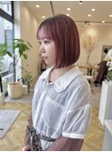 デザインカラーボブショートカットレイヤーカットハイライト岡崎