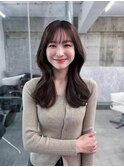 美髪韓国レイヤーイメチェン似合わせ小顔シースルーワイドバング