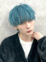 ワンズナゴヤ 名古屋栄店(ONE's NAGOYA)&nbsp;スペインカールスパイキーショートブルーブラックフェザーパーマ