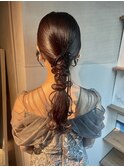 【ポニーテール】結婚式/浴衣/着付/銀座/ヘアセット/アレンジ