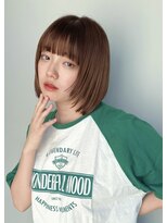 トリッカ 銀座(tricca)&nbsp;ベージュカラー/ボブ/顔まわりレイヤー/前髪/イメチェン