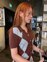 ランド(LAND)&nbsp;くすみオレンジベージュ　ロングレイヤー