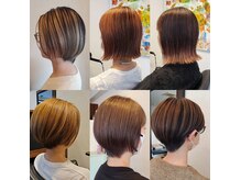 白髪が気になる方にはデザインカラーで白髪ぼかしが可能です