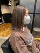 ジリ(JILI)&nbsp;切りっぱなしボブ×ナチュラルハイライト ▽福永