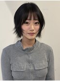 黒髪でも可愛いハッシュボブ