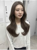 【加藤】レイヤー/ミルクティーベージュ/くびれ巻き/韓国/艶髪