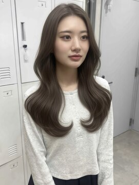 トレヘアー 京都 烏丸(tRe hair) 【加藤】レイヤー/ミルクティーベージュ/くびれ巻き/韓国/艶髪
