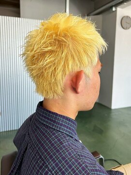 マップメンズデザイン(map men's design) スパイキーショート ブリーチ 金髪 刈り上げ 20代 ダブルカラー