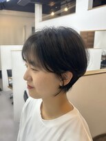 ファーストステップ 表参道(FIRST STEP)&nbsp;韓国風ミニボブタンバルモリ切りっぱなしボブ前髪あり小顔ボブ