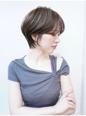前髪長め大人小顔ショート30代40代50代 藤沢