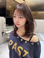ケーツー エム 京都ラクエ(k-two emu)&nbsp;大人可愛いミディアムレイヤー×艶ブラウン*髪質改善*顔周り