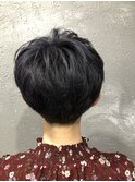 刈り上げショート☆ネイビーグレー
