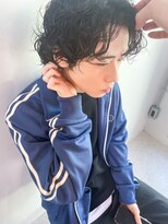 ヒビヲ(HIBIO)&nbsp;ツイストスパイラルパーマツーブロックメンズマッシュメンズヘア