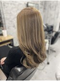 ブリーチなしブロンドヘア