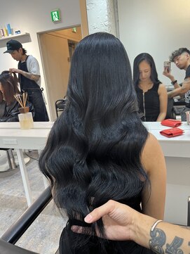 ブレンド 渋谷(BLend) グレージュマチルダボブインナーグレージュ 前髪 ブルー