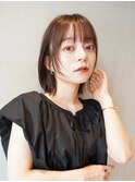 顔まわりレイヤー/切りっぱなし/ボブ/レイヤーカット