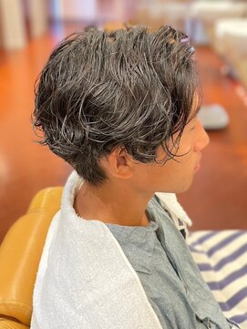 スカイ 亀戸店 (sky) ハイライト/マッシュパーマ/アッシュブラック<理容室>[亀戸]