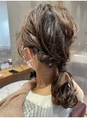 ミディアムアレンジ/ヘアセット/ヘアアレンジ/結婚式ヘア